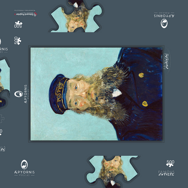 Vincent van Gogh's Portrait of Postman Roulin (1888) 500 Puzzle Schachtel 3D Modell