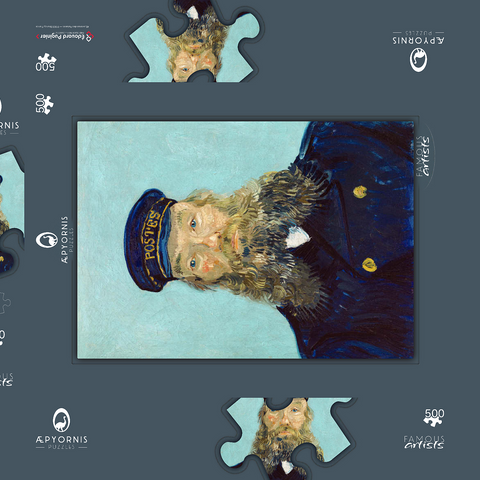 Vincent van Gogh's Portrait of Postman Roulin (1888) 500 Puzzle Schachtel 3D Modell