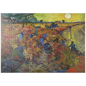 Darstellung des Puzzle-Motivs Vincent van Gogh's The Red Vineyard (1888) – Puzzleteile: 1000