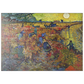 Darstellung des Puzzle Motivs Vincent van Gogh's The Red Vineyard (1888) - Puzzleteile: 100