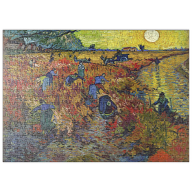 Darstellung des Puzzle-Motivs Vincent van Gogh's The Red Vineyard (1888) – Puzzleteile: 500