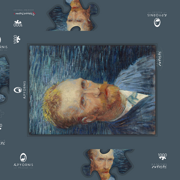 Vincent van Gogh's Self-Portrait (1887) 1000 Puzzle Schachtel 3D Modell
