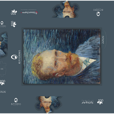 Vincent van Gogh's Self-Portrait (1887) 100 Puzzle Schachtel 3D Modell