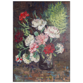 Darstellung des Puzzle Motivs Vincent van Gogh's Vase with Carnations (1886) - Puzzleteile: 100