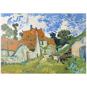 Darstellung des Puzzle-Motivs Vincent van Gogh's Street in Auvers-sur-Oise (1890) – Puzzleteile: 1000