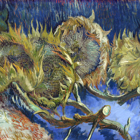 Vincent van Gogh's Four Withered Sunflowers (1887) 100 Puzzle 3D Modell