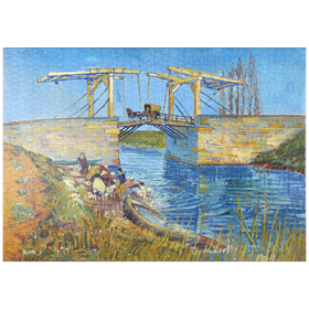 Darstellung des Puzzle-Motivs Vincent van Gogh's The Langlois Bridge at Arles with Women Washing (1888) – Puzzleteile: 1000