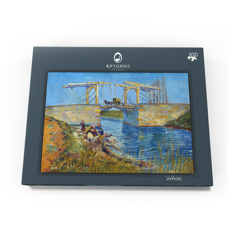 Vincent van Gogh's The Langlois Bridge at Arles with Women Washing (1888) 100 Puzzle Schachtel Ansicht3