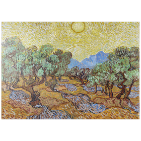 Darstellung des Puzzle-Motivs Vincent van Gogh's Olive Trees (1889) – Puzzleteile: 1000