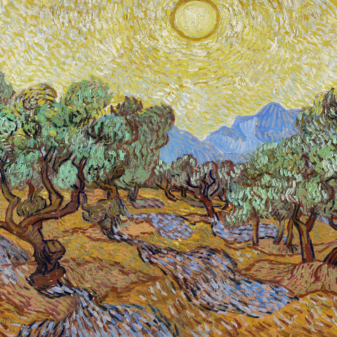 Vincent van Gogh's Olive Trees (1889) 1000 Puzzle 3D Modell