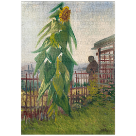 Darstellung des Puzzle-Motivs Vincent van Gogh's Allotment with Sunflower (1887) – Puzzleteile: 1000