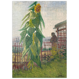 Darstellung des Puzzle Motivs Vincent van Gogh's Allotment with Sunflower (1887) - Puzzleteile: 500