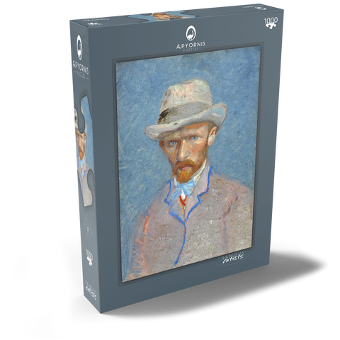 Vincent van Gogh's Self-portrait with a Gray Straw Hat (1887) 1000 Puzzle Schachtel Ansicht2