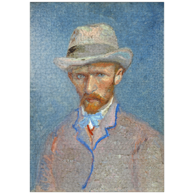 Darstellung des Puzzle-Motivs Vincent van Gogh's Self-portrait with a Gray Straw Hat (1887) – Puzzleteile: 1000