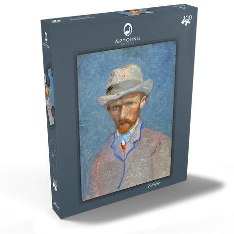 Vincent van Gogh's Self-portrait with a Gray Straw Hat (1887) 100 Puzzle Schachtel Ansicht2