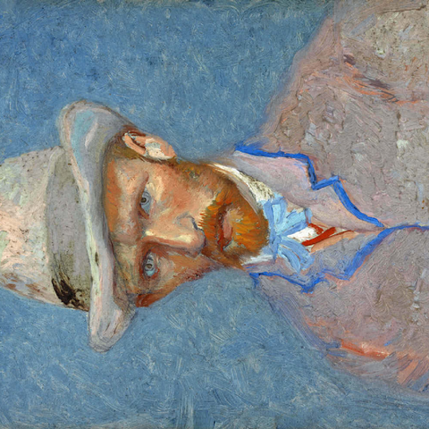 Vincent van Gogh's Self-portrait with a Gray Straw Hat (1887) 200 Puzzle 3D Modell