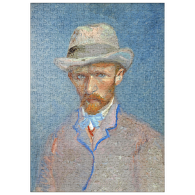 Darstellung des Puzzle Motivs Vincent van Gogh's Self-portrait with a Gray Straw Hat (1887) - Puzzleteile: 500