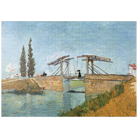 Darstellung des Puzzle-Motivs Vincent van Gogh's Langlois Bridge at Arles (1888) – Puzzleteile: 1000