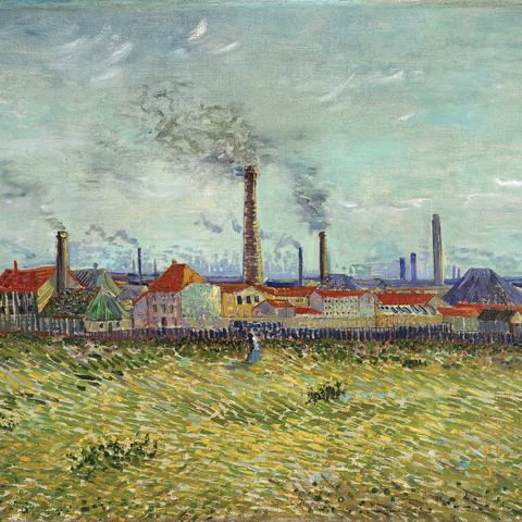 Vincent van Gogh's Factories at Clichy (1887) 1000 Puzzle 3D Modell