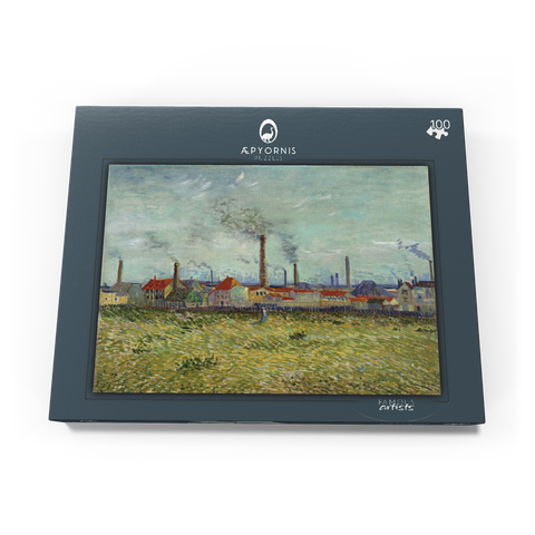 Vincent van Gogh's Factories at Clichy (1887) 100 Puzzle Schachtel Ansicht3
