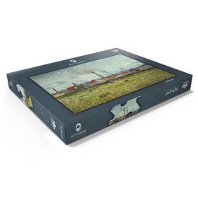 Alternative Darstellung des Puzzle-Motivs Vincent van Gogh's Factories at Clichy (1887) – Puzzleteile: 200