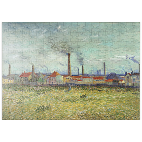 Darstellung des Puzzle-Motivs Vincent van Gogh's Factories at Clichy (1887) – Puzzleteile: 200