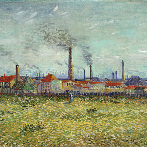 Vincent van Gogh's Factories at Clichy (1887) 500 Puzzle 3D Modell