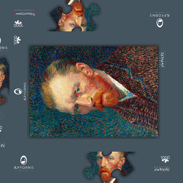 Self-Portrait (1887) by Vincent van Gogh 1000 Puzzle Schachtel 3D Modell