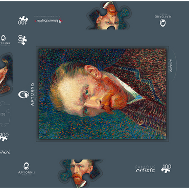 Self-Portrait (1887) by Vincent van Gogh 100 Puzzle Schachtel 3D Modell