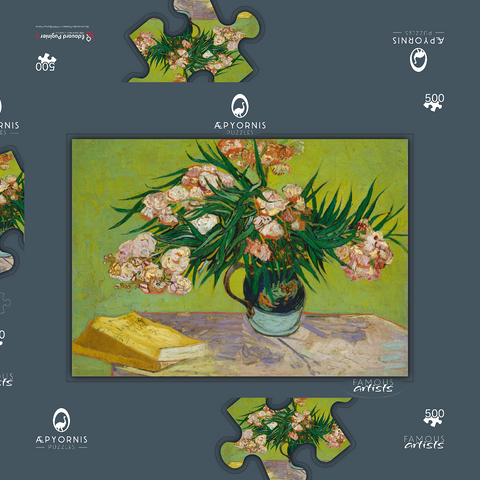 Oleanders (1888) by Vincent van Gogh 500 Puzzle Schachtel 3D Modell