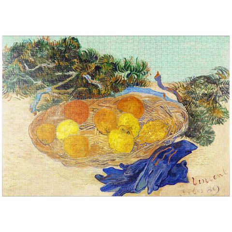 puzzleplate Still Life of Oranges and Lemons with Blue Gloves (1889) by Vincent van Gogh 1000 Puzzle