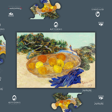 Still Life of Oranges and Lemons with Blue Gloves (1889) by Vincent van Gogh 1000 Puzzle Schachtel 3D Modell