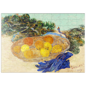 Darstellung des Puzzle Motivs Still Life of Oranges and Lemons with Blue Gloves (1889) by Vincent van Gogh - Puzzleteile: 100