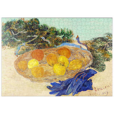 puzzleplate Still Life of Oranges and Lemons with Blue Gloves (1889) by Vincent van Gogh 500 Puzzle