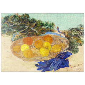 Darstellung des Puzzle Motivs Still Life of Oranges and Lemons with Blue Gloves (1889) by Vincent van Gogh - Puzzleteile: 500