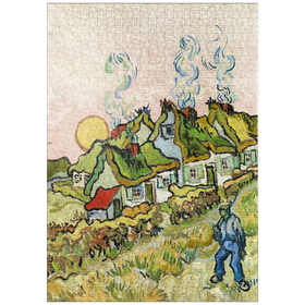 Darstellung des Puzzle-Motivs Houses and Figure (1890) by Vincent van Gogh – Puzzleteile: 1000