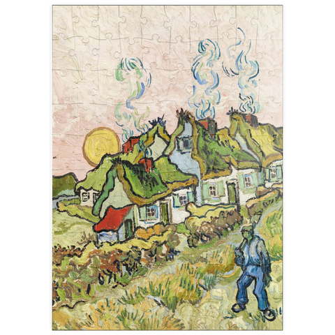 puzzleplate Houses and Figure (1890) by Vincent van Gogh 100 Puzzle