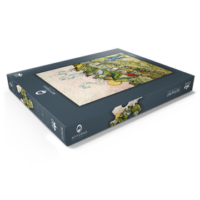 Darstellung des Puzzle Motivs Houses and Figure (1890) by Vincent van Gogh - Puzzleteile: 200