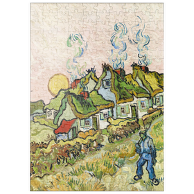 Darstellung des Puzzle Motivs Houses and Figure (1890) by Vincent van Gogh - Puzzleteile: 200