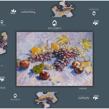 Grapes, Lemons, Pears, and Apples (1887) by Vincent van Gogh 100 Puzzle Schachtel 3D Modell