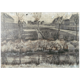 Darstellung des Puzzle-Motivs Nursery on Schenkweg (1882) by Vincent van Gogh – Puzzleteile: 1000