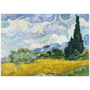 puzzleplate Wheat Field with Cypresses (1889) by Vincent van Gogh 1000 Puzzle