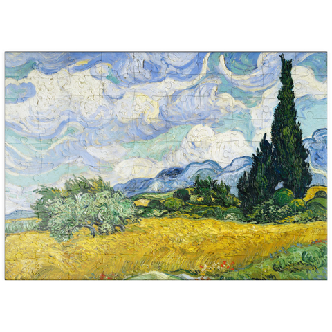 puzzleplate Wheat Field with Cypresses (1889) by Vincent van Gogh 100 Puzzle