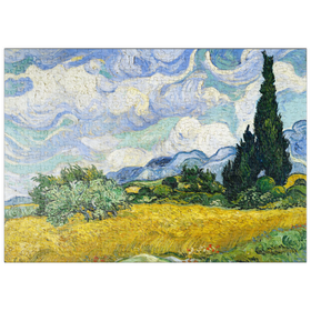 Darstellung des Puzzle-Motivs Wheat Field with Cypresses (1889) by Vincent van Gogh – Puzzleteile: 500
