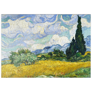 puzzleplate Wheat Field with Cypresses (1889) by Vincent van Gogh 500 Puzzle