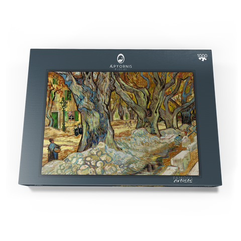 The Large Plane Trees (Road Menders at Saint-Rémy) (1889) by Vincent van Gogh 1000 Puzzle Schachtel Ansicht3