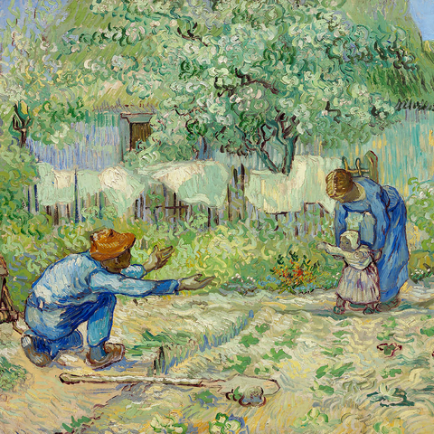 First Steps, after Millet (1890) by Vincent van Gogh 1000 Puzzle 3D Modell