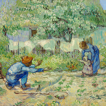 First Steps, after Millet (1890) by Vincent van Gogh 100 Puzzle 3D Modell