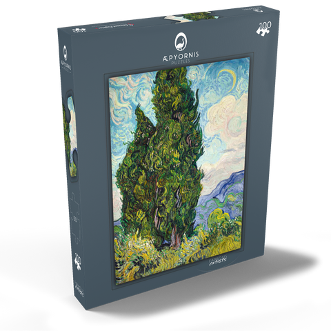 Cypresses (1889) by Vincent van Gogh 100 Puzzle Schachtel Ansicht2