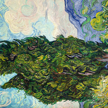 Cypresses (1889) by Vincent van Gogh 200 Puzzle 3D Modell